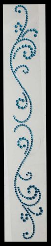 Finesse Swirls - Turquoise Rhinestones